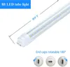 T8 LED Tubes Light 8ft 7000LM 72W double rangée FA8 R17D AC85-265V 384LEDs 2835SMD Ampoules fluorescentes 2400mm Directement de l'usine de Chine