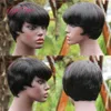 変態カーリーアフロウィッグウェットアンドウェーブの人間の髪のウィッグヘアペルルクブラジルのバージンヘアウィッグハイリメイファッションショートレディース