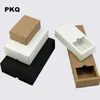 Gift Wrap wedding party favors present box white small kraft box for soap jewelry DIY drawer paper packaging 50pcs