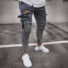 E-BAIHUI Jeans skinny effetto consumato nuovi da uomo Designer uomo Jeans slim rock revival jeans dritti Hip Hop streetwear uomo J3509