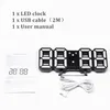 Wandklokken LED Digitale klok Modern Design 3D Watch Desktop Alarm Acryl Night Light For Kitchen Living Room Home Decor1