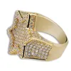 Luxe Designer Sieraden Heren Ringen Goud Zilver Groen Hip Hop Sieraden Bruiloft Verlovingsring Iced Out Bling Diamond H2888477