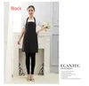 1 piece 2-pocket women's apron waiter apron barbecue restaurant kitchen cooking aprons working dress 60x70cm TO279