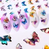 Autocollant 3D pour ongles, thème série papillon d'été, transfert de Nail Art, beaux autocollants coulissants, décoration artistique colorée, 7015644
