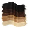 Pętla Micro Ring Hair Extension 100% Remy Human Hair Extension Nano Ring14-24inch Natural Black Brown Blonde 10 kolorów 100 s / opakowanie Tanie