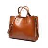 Vrouwen tassen wax luxe vrouwen handtassen portemonnee olie dame draagtas zak lederen messenger hand grote kleur bols roze sac olopv