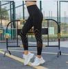 Damska sportowa talia, biodra, ciasna elastyczna kompresja, pusty, szybki suszący jogę fitness pokazuje cienkie dziewięć minut spodni
