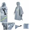 Buitengereedschap voor regen waterdichte slijtage met reflecterende streep vrouwen mannen mantel vissen poncho camping tour een regenval 3 kleuren 5785181