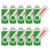 Bulk 10 Stück 16 GB USB-Flash-Laufwerke, drehbarer Daumen-Pendrives, USB 2.0, rotierende Memory Sticks, echte Aufbewahrung für Computer, Laptop, kostenloser Versand