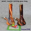 Novos bongos de vidro de 11 polegadas 14mm feminino reciclador reticado bongs grossos pirex clear mini breaker beaker para tubos de fumo de água de vidro