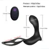 Male Prostate Massage Vibrator Anal Plug Silicone Étanche Stimulateur De La Prostate Butt Plug Retarder L'éjaculation Anneau Jouet Pour Hommes J190629