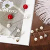 Sweater shawl clip double-layer imitation pearl brooch safety pin women's clothing / all kinds of change dress up decoration -