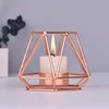 Candle holder wedding decoration gift candlestick iron rose gold european style romantic home decor table decorations