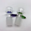 Ventas calientes 14 mm 18 mm Tazones de vidrio masculinos tazones de colores con filtro de copo de nieve Recolector de ceniza Tazón de vidrio para cachimba para bongs de agua de vidrio Plataformas petroleras