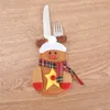 11 Styles Christmas knife fork bags candy bags Xmas decorations small snowman elk and Santa creative home tableware sets FP1033