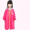 Barn Eva Rainwear Hooded Boys Girls Vattentät Raincoat Barn Utomhus Torka Vandring Rainwear With Reflective Stripe