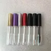 Tubes de brillant à lèvres vides, bouteille d'eyeliner de 5ML, tubes d'huile pour lèvres de maquillage à faire soi-même, tube rond en plastique avec capuchon F3352