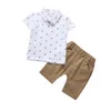 Set di abbigliamento per ragazzi Set di vestiti estivi per neonati maschi Polo stile gentiluomo + pantaloni 2 pezzi Vestiti per ragazzi Set estivo