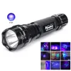 501B UV 395-400nm Luz Detecção de dinheiro Lanterna 3W levou luz tocha de cura ultravioleta do curso de segurança para 18650 Bateria