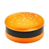 Biscuit Hamburger Zinc Alloy Metal Rökning Herb Grinder 3-Piece 55 mm Shark Tänder Grinders Spice Crusher Hand Muller