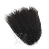 Indien naturel noir 4A Afro crépus bouclés queue de cheval 120g prêle non transformés vierge cheveux humains cordon queues de cheval