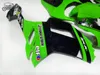 Niestandardowe zestawy dla Kawasaki 2007 2007 2008 Ninja ZX6R 07 08 ZX 6R Green Black Motocykl Road Racing Set