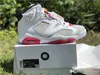 2020 Heetste Authentieke Air 6 Hare 6s Neutraal Grijs Wit True Red Black CT8529-062 Mens Schoenen Outdoor Sneakers met originele doos