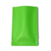 200pcs/lot Matte Green Food Bag Vacuum Seal Aluminum Foil Open Top Bags Heat Sealable Mylar Packing Pouch Small Pocket for Food Storage