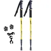 2Pcs/lot Anti Shock Nordic Walking Sticks Telescopic Trekking Hiking Poles Ultralight Walking Canes With Rubber Tips Protectors FreeShipping