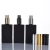 50pcs 50ml Matte Black Empty Glass Spray Bottle With Fine Mist Sprayers for Essential Oil Or Perfume