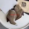 Boîte originale Chaussures de designer Isabel Paris Pays Marant Lamsy Lamsy Le cuir Boots Old West Point Steel Toe Ornement Boots2514147