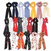 Moda de Nova Onda Ponto Imprimir Scrunchie Mulheres Cabelo lenço elásticas hairband arco de cabelo cordas de borracha meninas Ties Acessórios M651