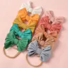 15 colori Baby Girl Bow Fasce di nylon Infantile neonato Fasce per capelli Archi Headwrap Accessori per capelli per bambini Regalo di Natale M2201