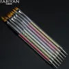 7pcs/set Double Head French Nail Art Brush Dotting Pen Beads Dot Flowers Painting Drawing Gradient Petal Serrated Tools Manicure