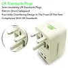 Universeller internationaler Wechselstrom-Stecker-Adapter, 2 USB-Anschlüsse, Word-Reise-Ladegerät-Steckdosen-Adapter mit UK-EU-US-AU-Stecker