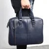 Nesitu di alta qualità A4 nero blu caffè vera pelle ufficio uomo valigetta portafoglio business borse a tracolla M2556051