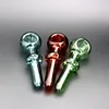 Glashandledningar 4.5 tum Lollipop Form anpassad transparent pipepyrex oljebrännare Bubbler Rökning Vattenhandrör 5 Färg Välj