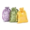 Floral Small Silk Pouch Party Gift Tas Chinese Trekkoord Stof Verpakking Tassen Kerst Bruiloft Gunst Tassen 50 stks / partij