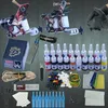 Professionele Tattoo Kit 2 Machinegeweer 20 Kleur Inkten Voeding Complete Tattoo Kits Permanente Make-up Professionele Tattoo Kit Set