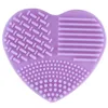 100шт / много Heart Shape Clean макияж кисти Щетка Silica перчатки скруббер Совет Cosmetic Очистка Инструменты для макияжа кисти 8 цветов