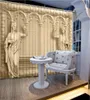 European Curtains Bedroom Po Paint Curtain For Living room marble angel flower 3D Window Curtains8592548