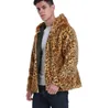 Herbstleoparddruck Faux Nerz Lederjacke Herren Winter verdicken warmen Pelzledermantel Männer Jacken mit Kapuze Jaqueta de couro B22