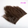 120g Blond OMBER Brazilian PU Wefts Seamless Clip Ins Rak Cuticle Inriktad Remy Virgin Human Natural Color Brown Hair Extensions