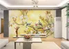 3D colore intagliato uccello tv sfondo parete murale carta da parati 3D carta da parete 3d per sfondo tv