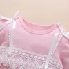 baby tjejer kläder baby rompers söt rosa spets jumpsuit baby recien nacido roupas infantis menina toddler romer