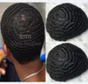 360 Wave Topee 4 мм / 6 мм / 8 мм / 10 мм / 12 мм Полное кружевное блок Мужская парик Индийская девственница Человеческие волосы для мужчин Экспресс Доставка