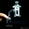 Prego 1pcs Quartz Banger com giro Cap Carb e Terp Pérola Feminino Masculino 10 milímetros 14 milímetros 18 milímetros conjunta para dab Bongs petróleo