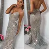 Straps Sexy Spaghetti Mermaid Prom Dresses Sequins Backless Sweep Train African Custom Made Long Formal Evening Gown