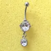 D0001 1 Färg Belly Style Ring Style Belly Button Ring Navel Rings Body Piercing Smycken Dingle Accessories Fashion Charm Retail6848264