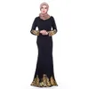 2019 Robe musulmane femmes vêtements islamiques caftan marocain chaud Stampin Abayas dames longues caftans Robe Dubai Abaya vêtements turcs